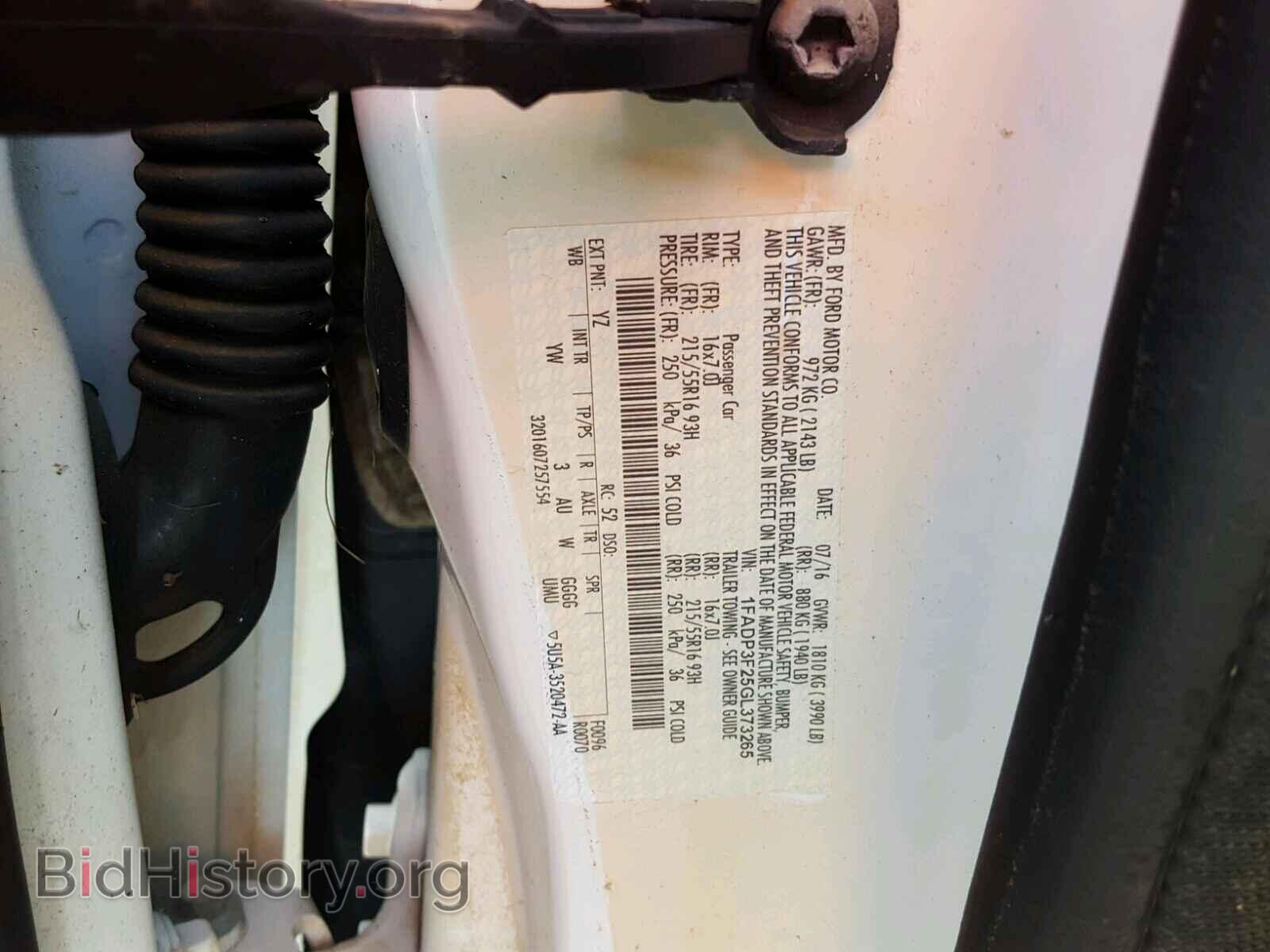2016 FORD FOCUS - VIN: 1FADP3F25GL373265 - Фото 10