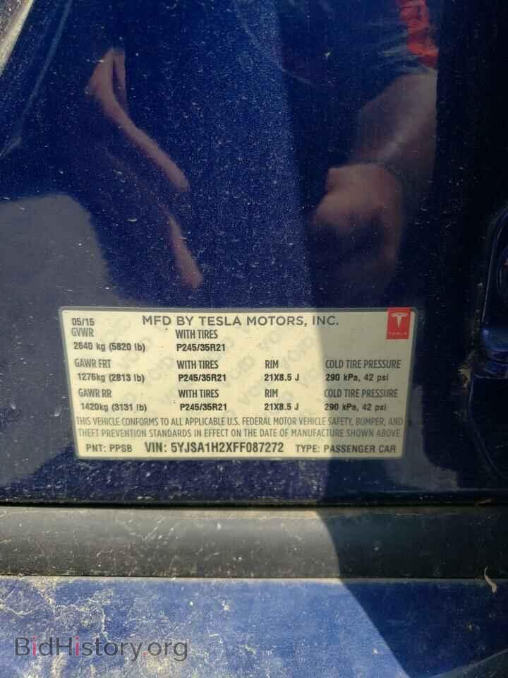 2015 TESLA MODEL S - VIN: 5YJSA1H2XFF087272 - Photo 10
