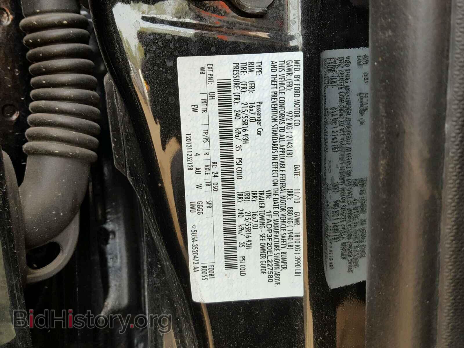 2014 FORD FOCUS - VIN: 1FADP3F20EL227580 - Фото 10
