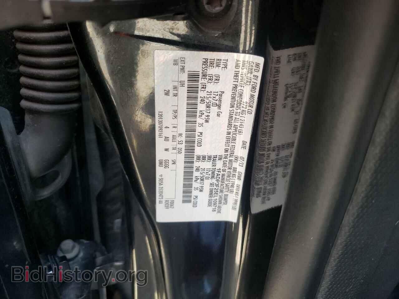 2014 FORD FOCUS - VIN: 1FADP3F25EL109718 - Фото 10