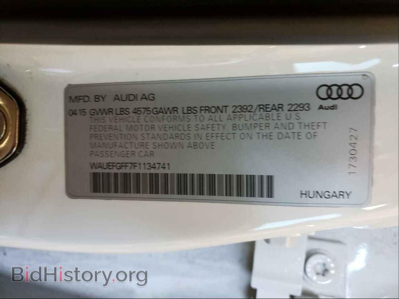2015 AUDI A3 - VIN: WAUEFGFF7F1134741 - Фото 10
