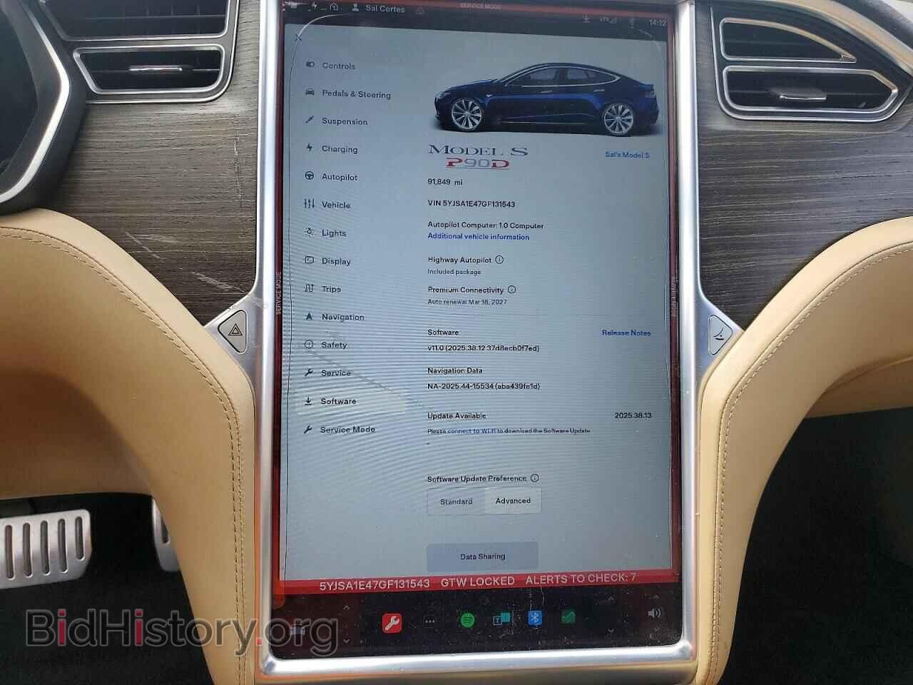 2016 TESLA MODEL S - VIN: 5YJSA1E47GF131543 - Photo 9
