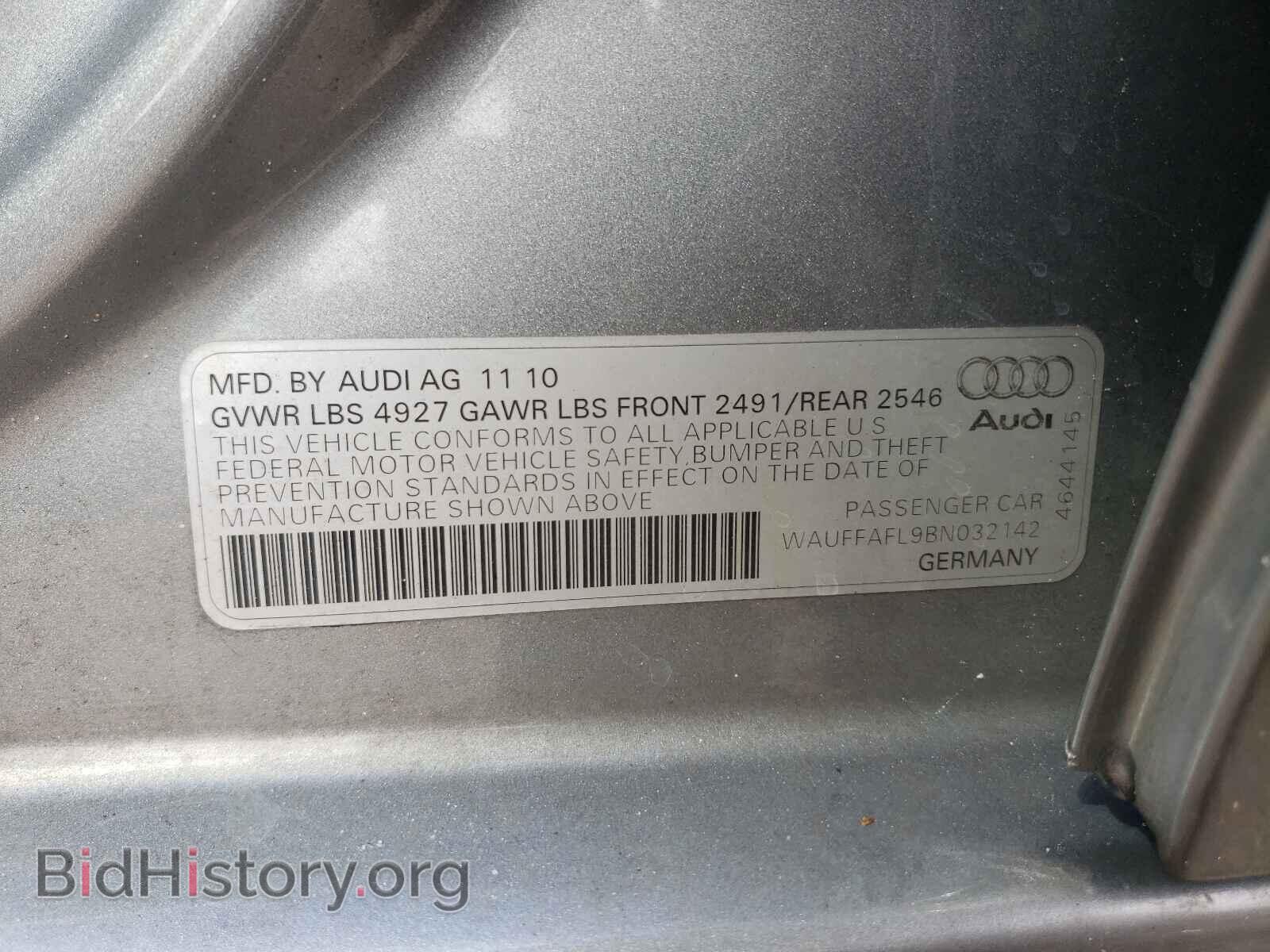 2011 AUDI A4 - VIN: WAUFFAFL9BN032142 - Photo 10