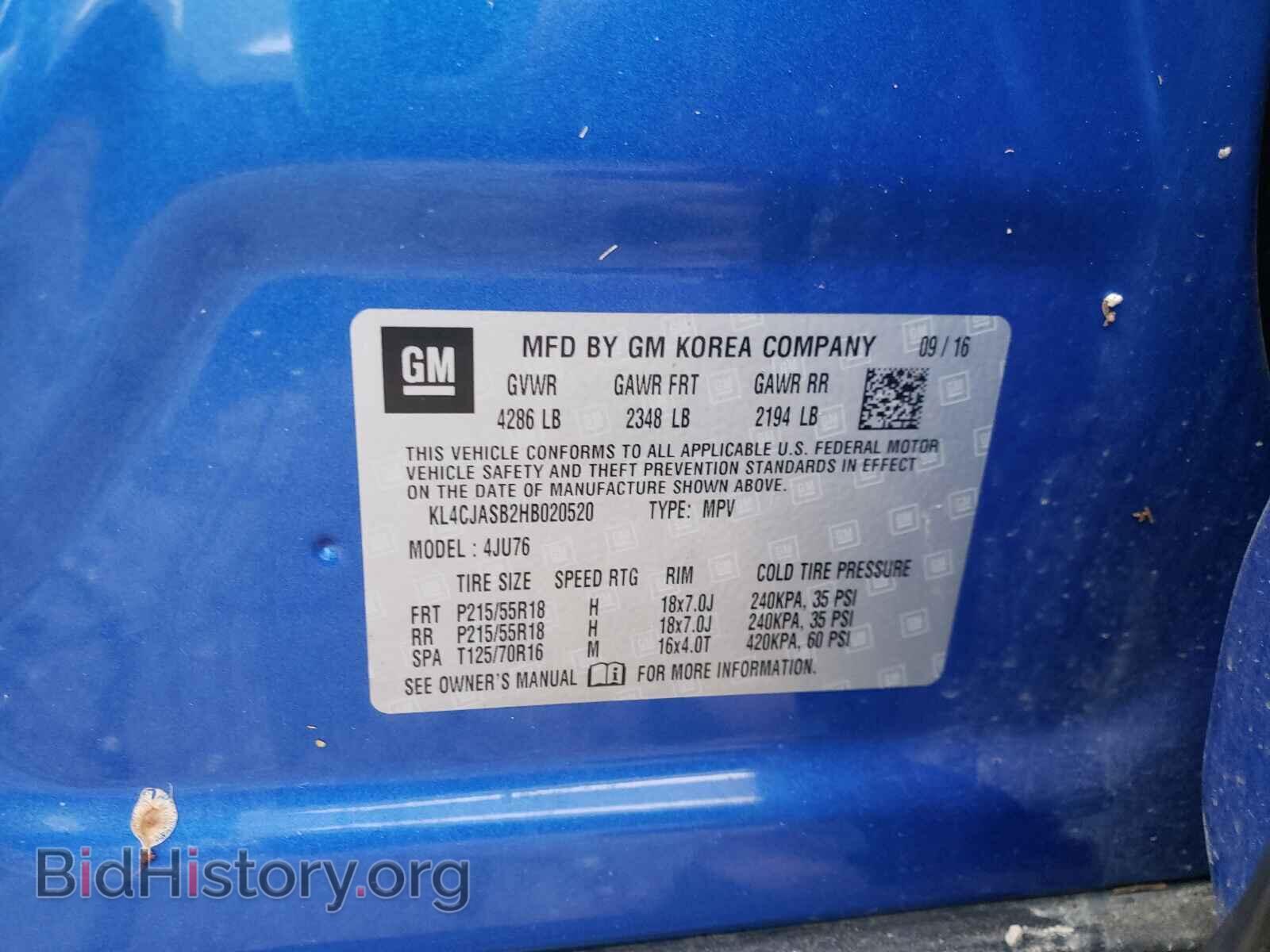 2017 BUICK ENCORE - VIN: KL4CJASB2HB020520 - Photo 10