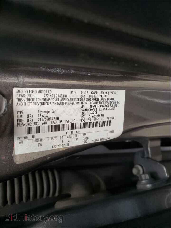 2012 FORD FOCUS - VIN: 1FAHP3H23CL331881 - Фото 10