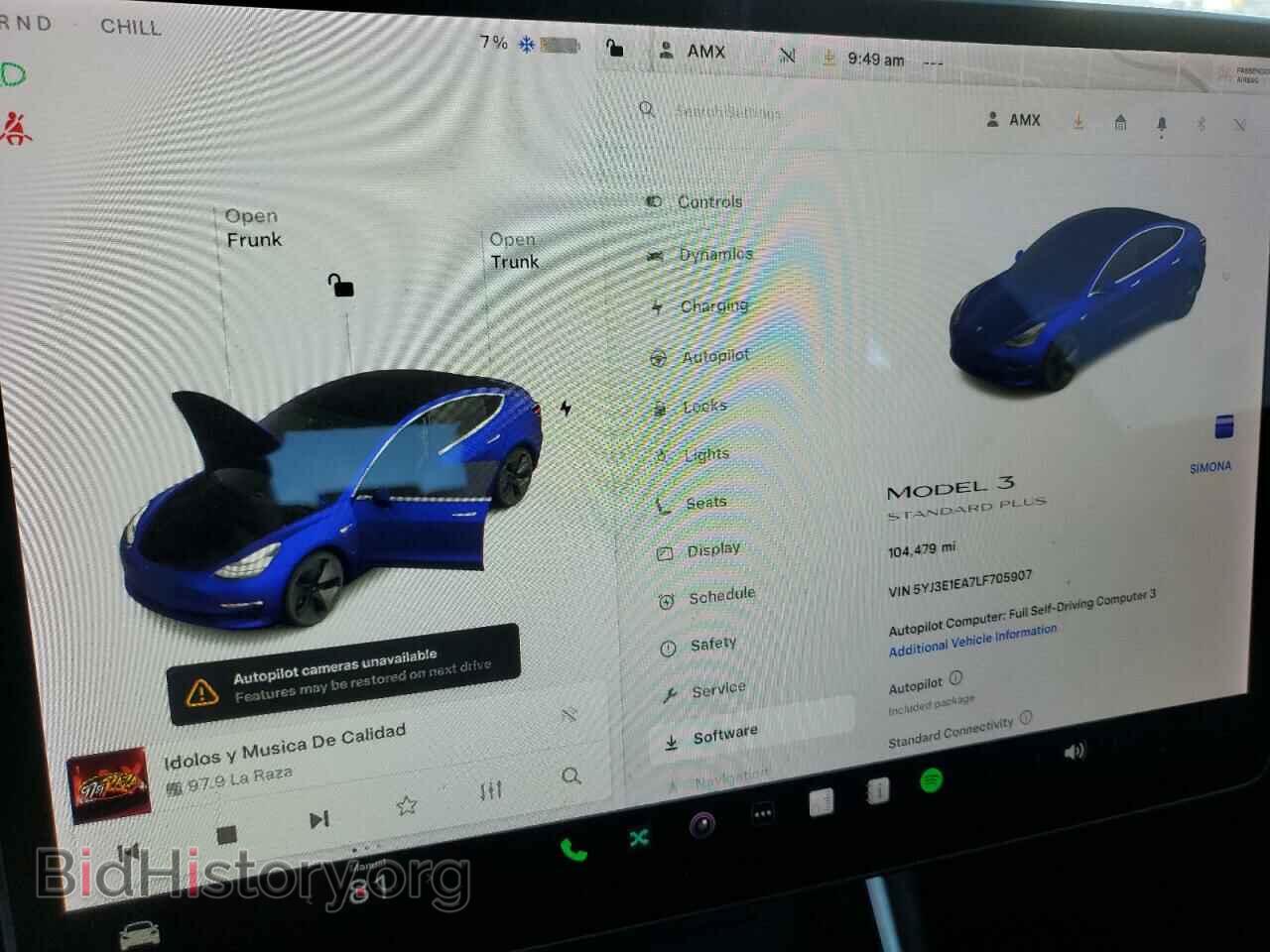 2020 TESLA MODEL 3 - VIN: 5YJ3E1EA7LF705907 - Фото 9