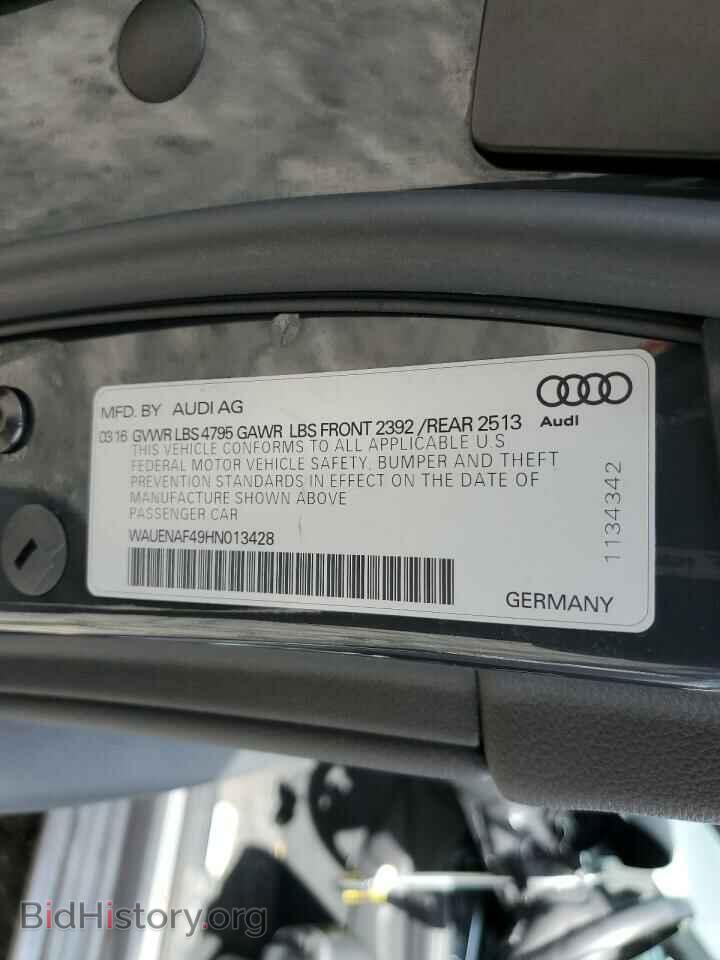 2017 AUDI A4 - VIN: WAUENAF49HN013428 - Фото 13
