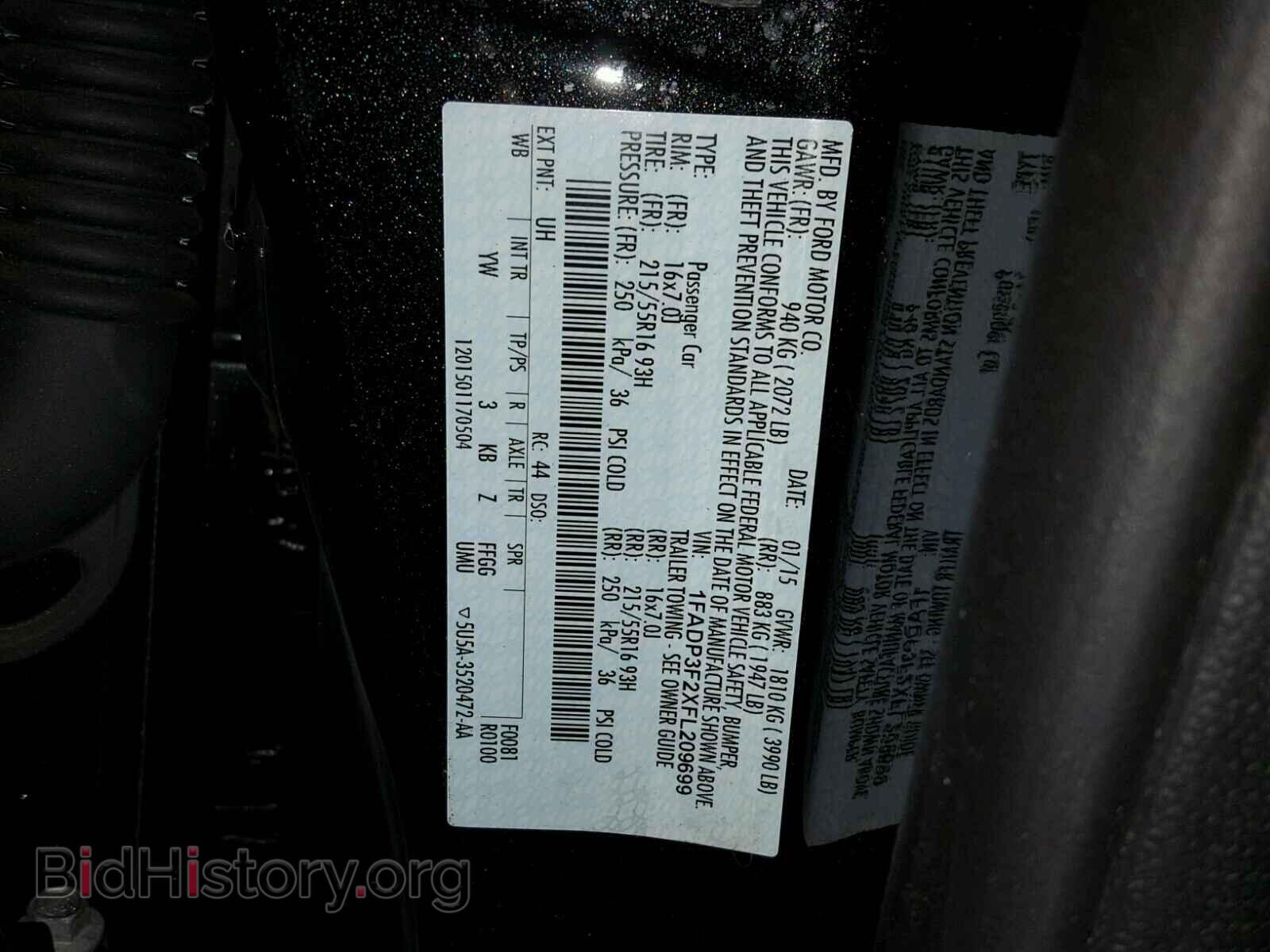 2015 FORD FOCUS - VIN: 1FADP3F2XFL209699 - Photo 10