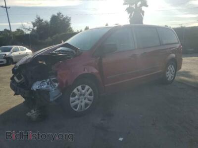 2016 Dodge CARAVAN SE, красный — VIN 2C4RDGBG2GR134782, Copart