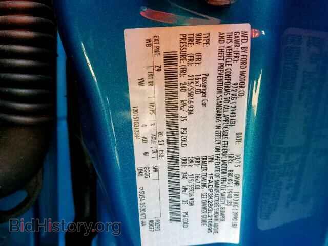 2016 FORD FOCUS SE - VIN: 1FADP3K28GL210695 - Фото 10