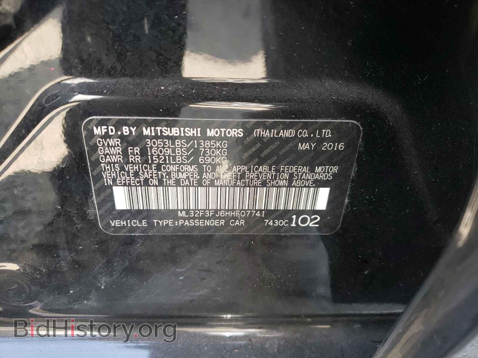 2017 MITSUBISHI MIRAGE - VIN: ML32F3FJ6HHF07741 - Фото 10