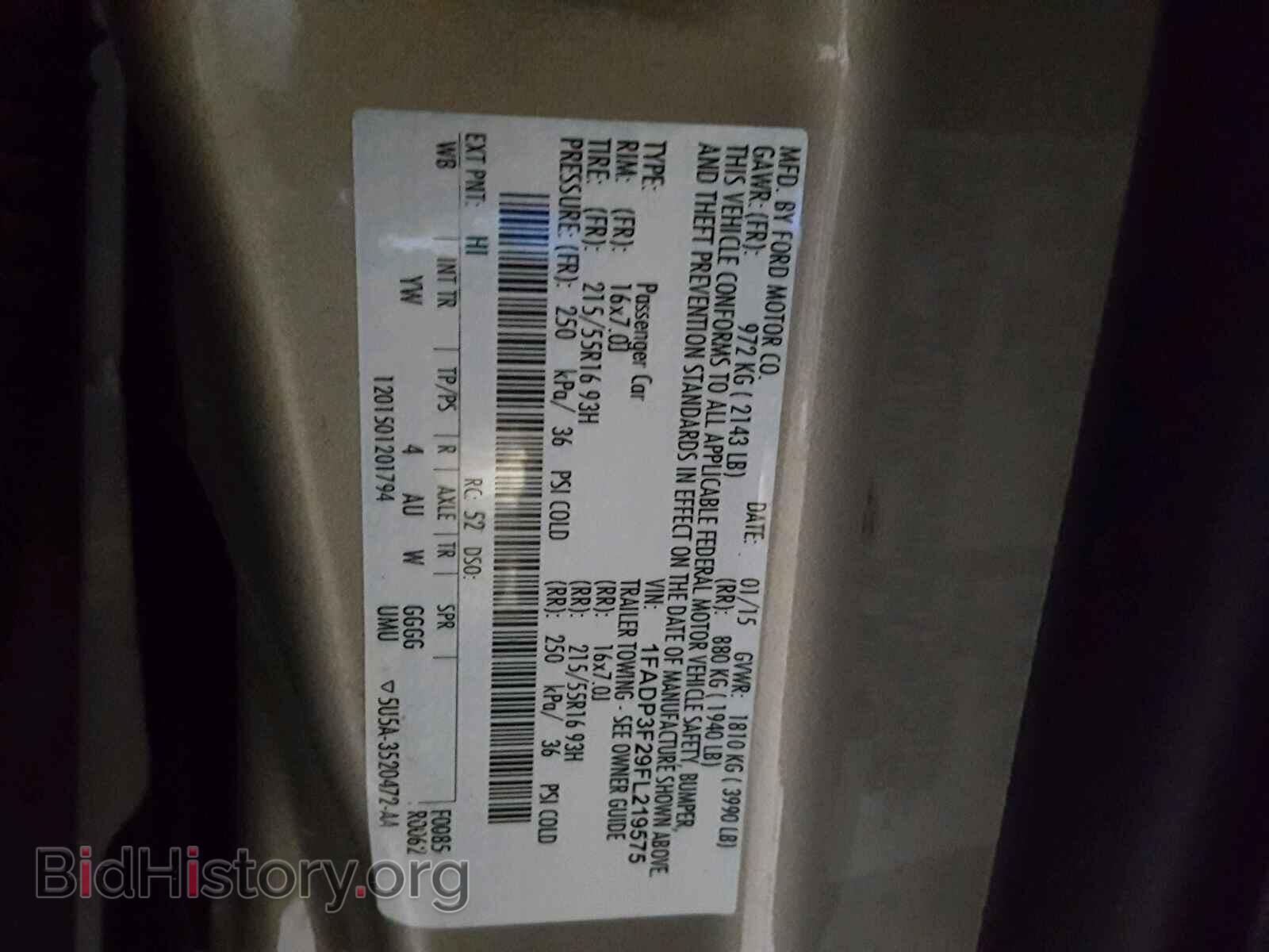 2015 FORD FOCUS - VIN: 1FADP3F29FL219575 - Фото 10