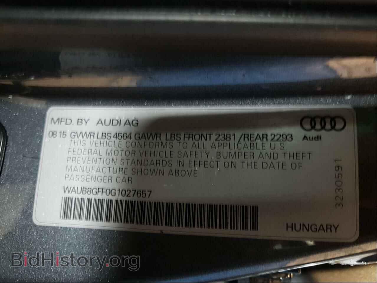 2016 AUDI A3 - VIN: WAUB8GFF0G1027657 - Photo 10