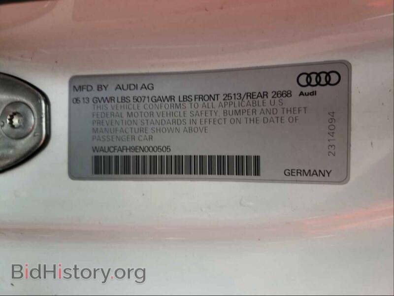 2014 Audi A5 (VIN WAUCFAFH9EN000505) — фото 10 из 10