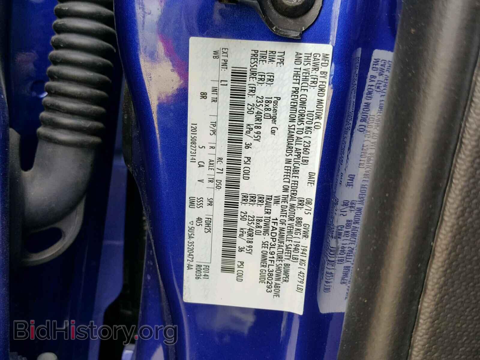 2015 FORD FOCUS - VIN: 1FADP3L91FL380293 - Фото 10