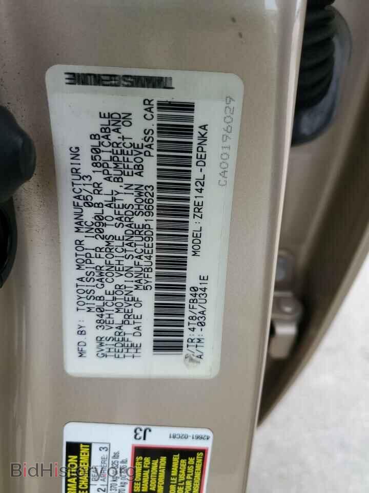 2013 TOYOTA COROLLA - VIN: 5YFBU4EE9DP196623 - Фото 12