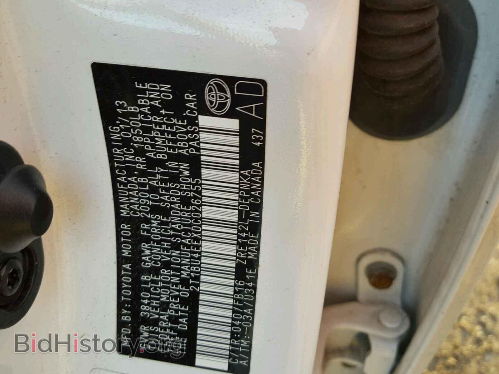 2013 TOYOTA COROLLA BA - VIN: 2T1BU4EEXDC026755 - Фото 10