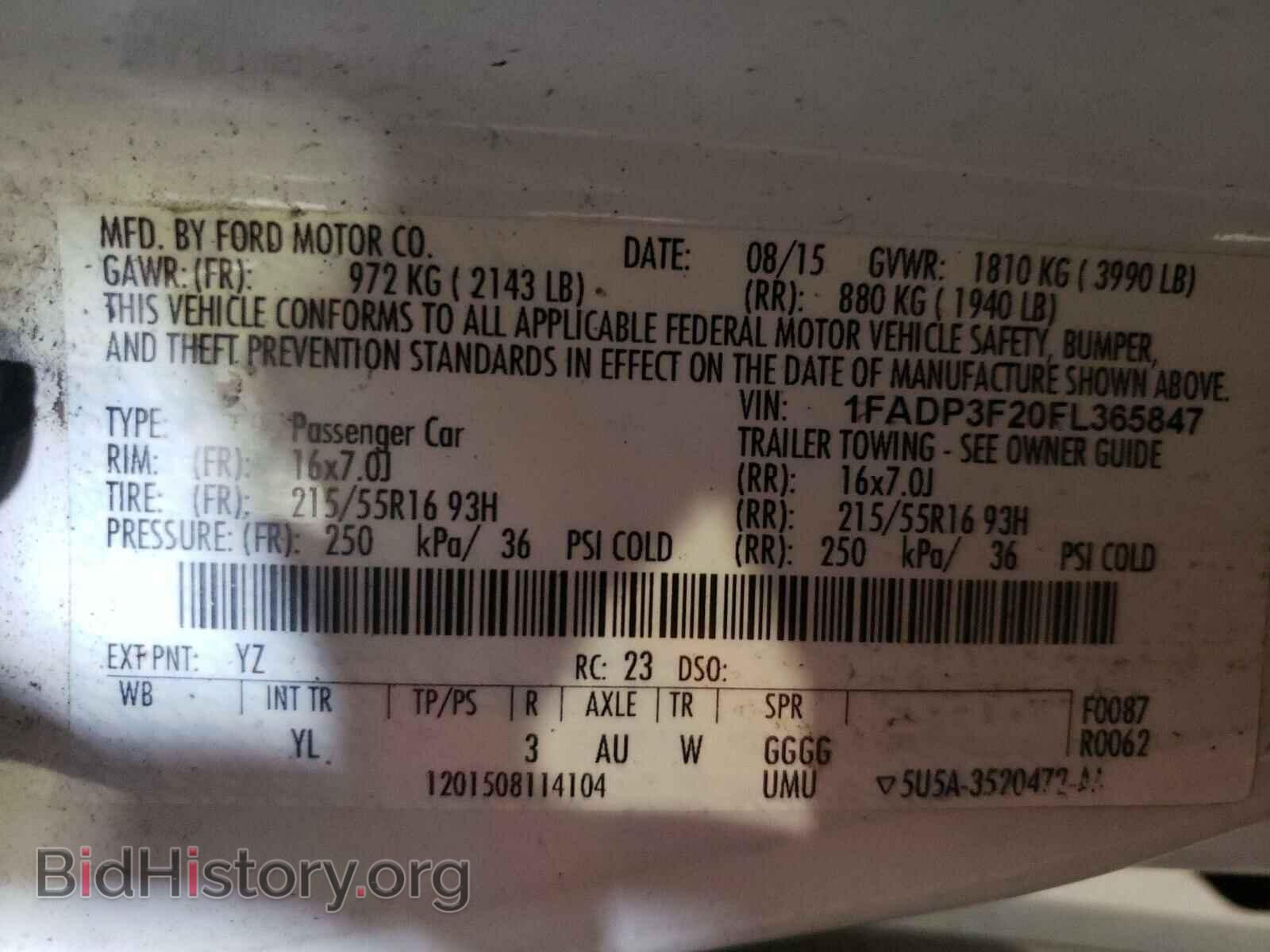 2015 FORD FOCUS - VIN: 1FADP3F20FL365847 - Photo 10