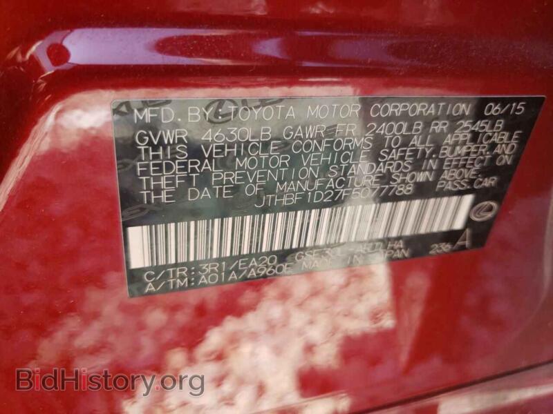 2015 Lexus IS (VIN JTHBF1D27F5077788) — photo 10 of 10