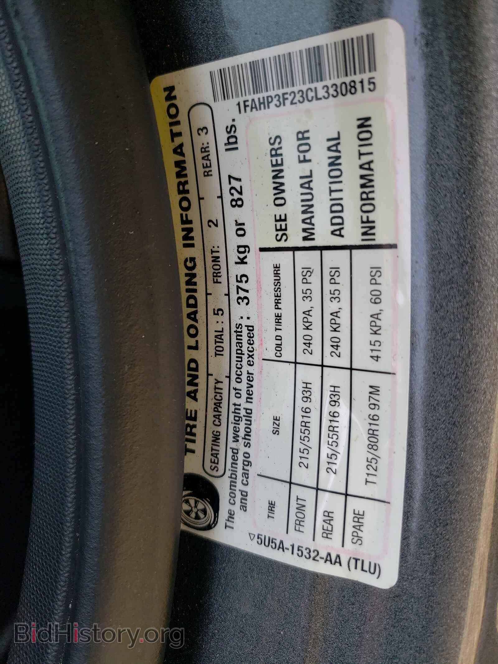 2012 FORD FOCUS - VIN: 1FAHP3F23CL330815 - Фото 10