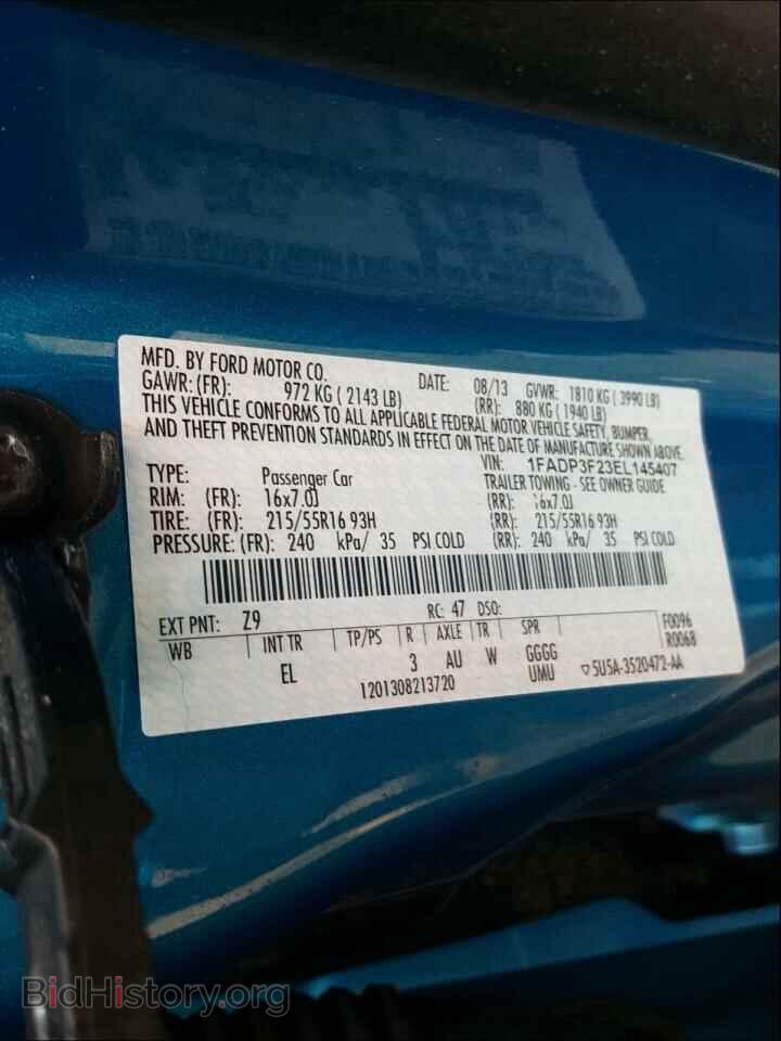 2014 FORD FOCUS - VIN: 1FADP3F23EL145407 - Photo 10