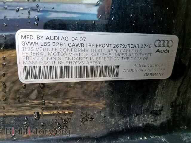 2007 AUDI A6 - VIN: WAUDH74FX7N151259 - Фото 10