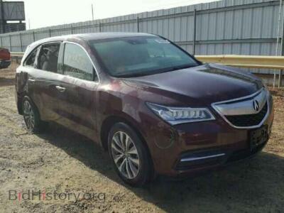 2014 Acura MDX MDX Techno, фиолетовый — VIN 5FRYD4H41EB043985, Copart