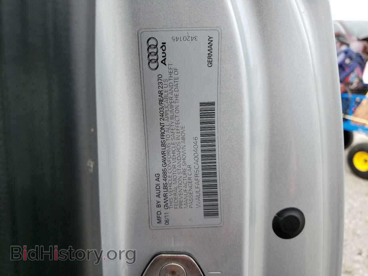 2012 AUDI A5 - VIN: WAULFAFR5CA004046 - Photo 12