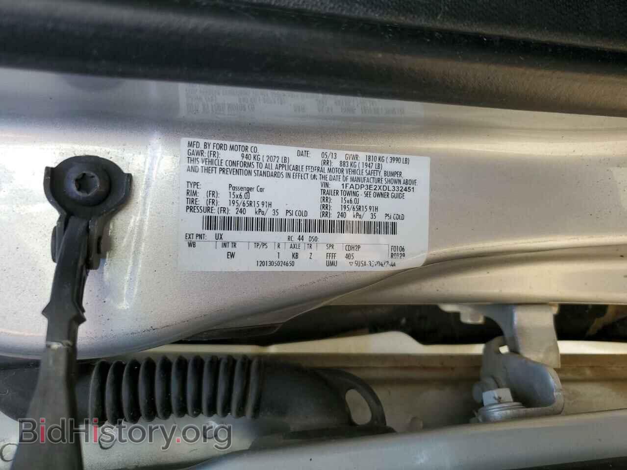 2013 FORD FOCUS - VIN: 1FADP3E2XDL332451 - Фото 13