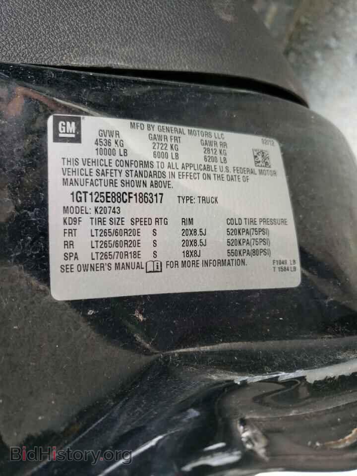 2012 GMC SIERRA - VIN: 1GT125E88CF186317 - Фото 10