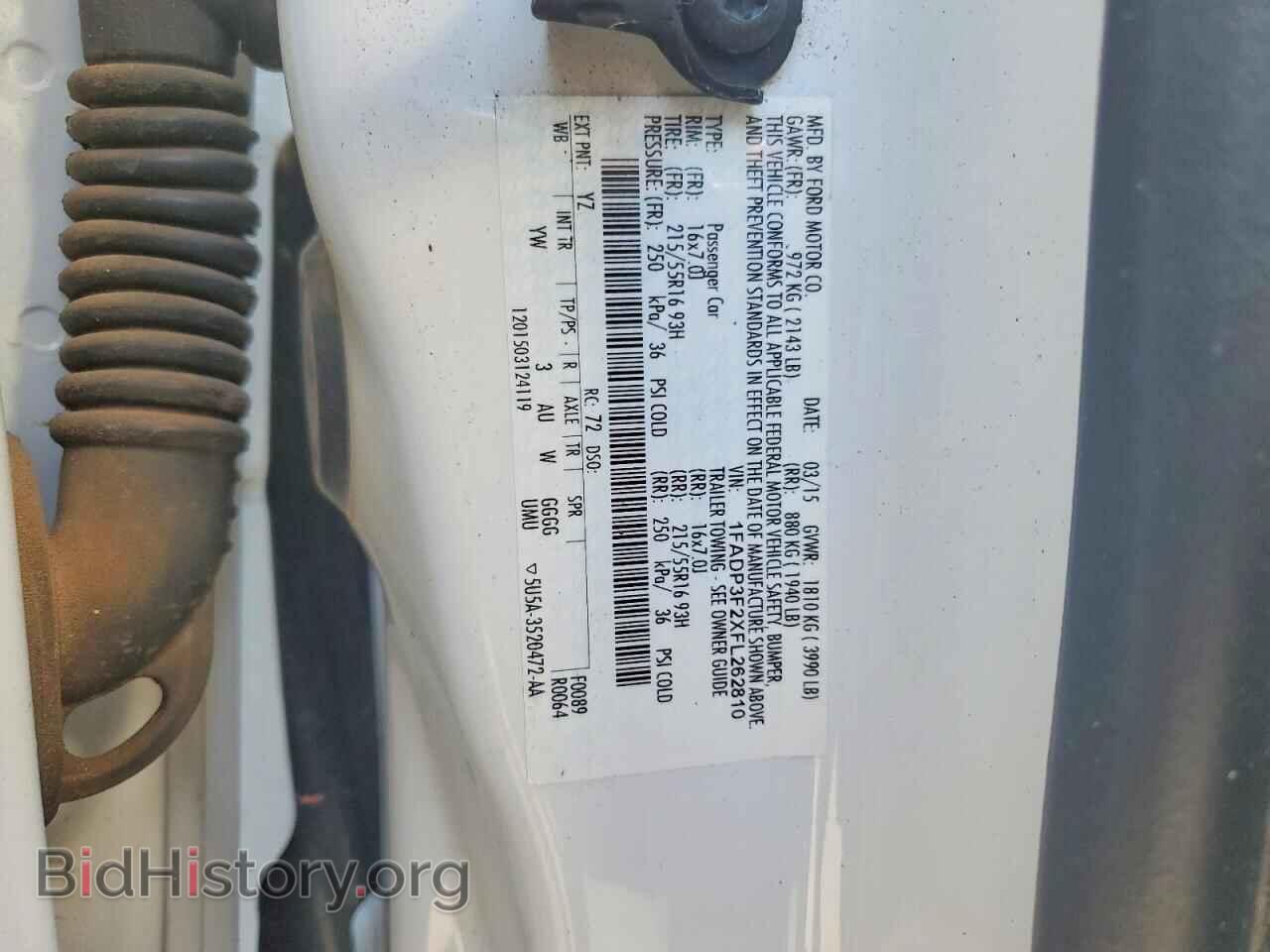 2015 FORD FOCUS - VIN: 1FADP3F2XFL262810 - Фото 12
