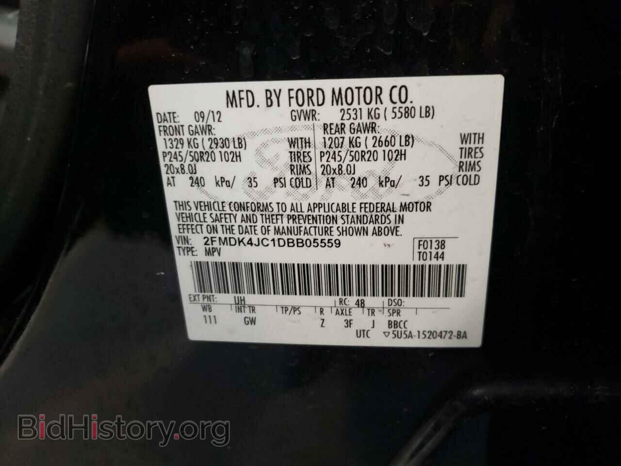 2013 FORD EDGE - VIN: 2FMDK4JC1DBB05559 - Photo 10