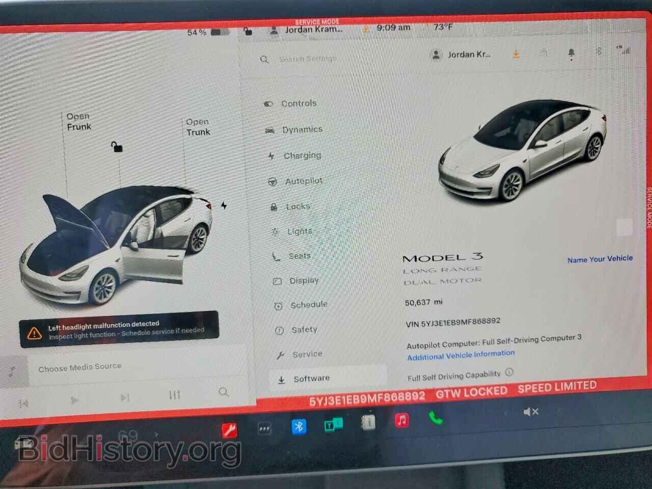 2021 TESLA MODEL 3 - VIN: 5YJ3E1EB9MF868892 - Фото 9