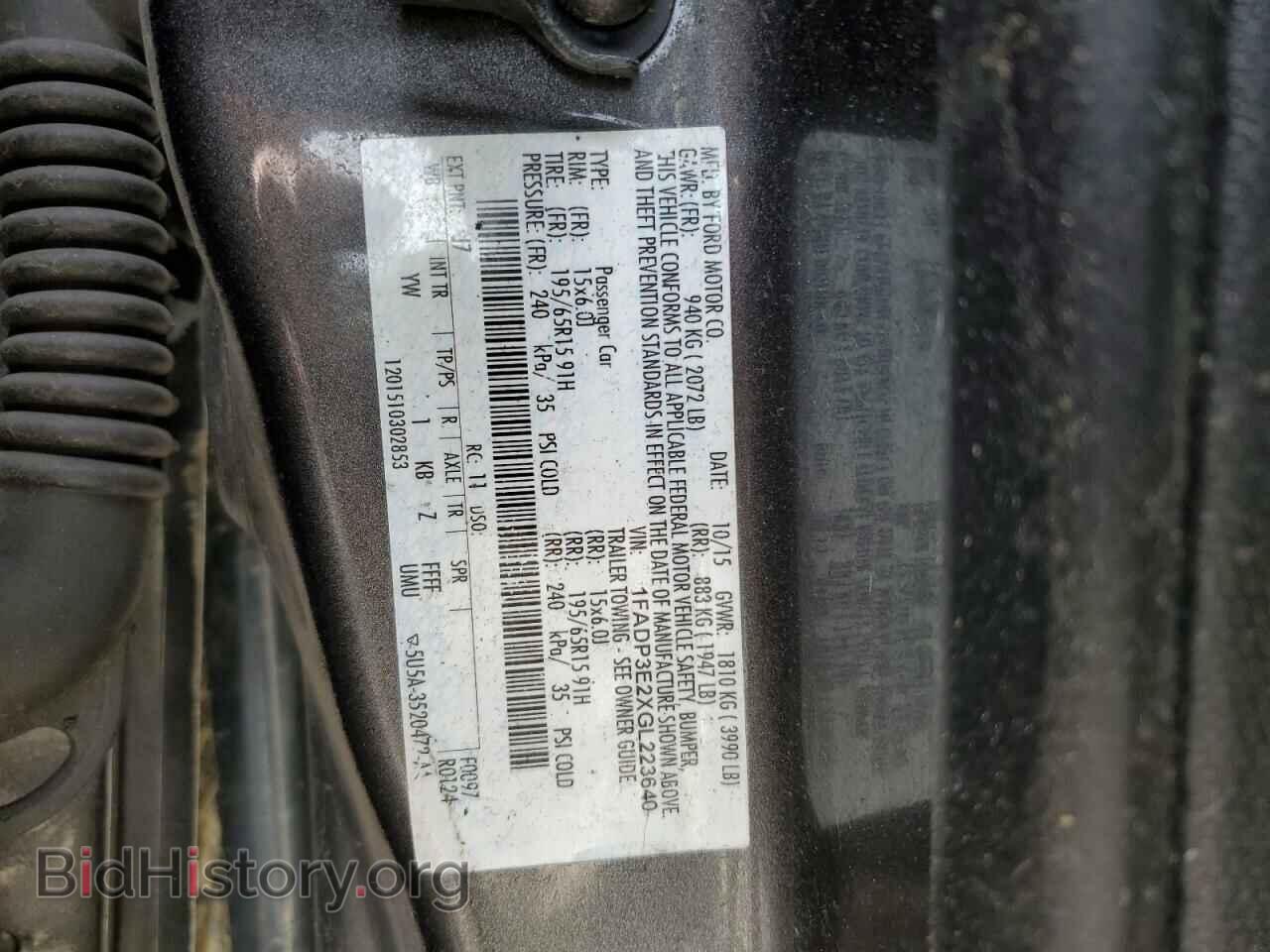 2016 FORD FOCUS - VIN: 1FADP3E2XGL223640 - Фото 12