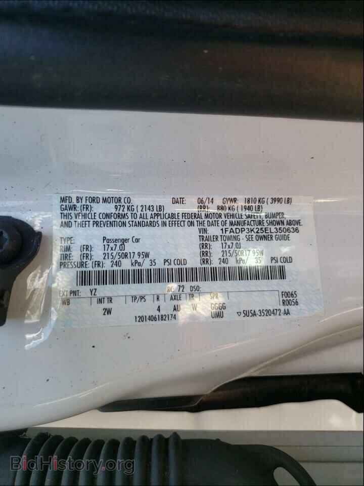 2014 FORD FOCUS - VIN: 1FADP3K25EL350636 - Photo 10