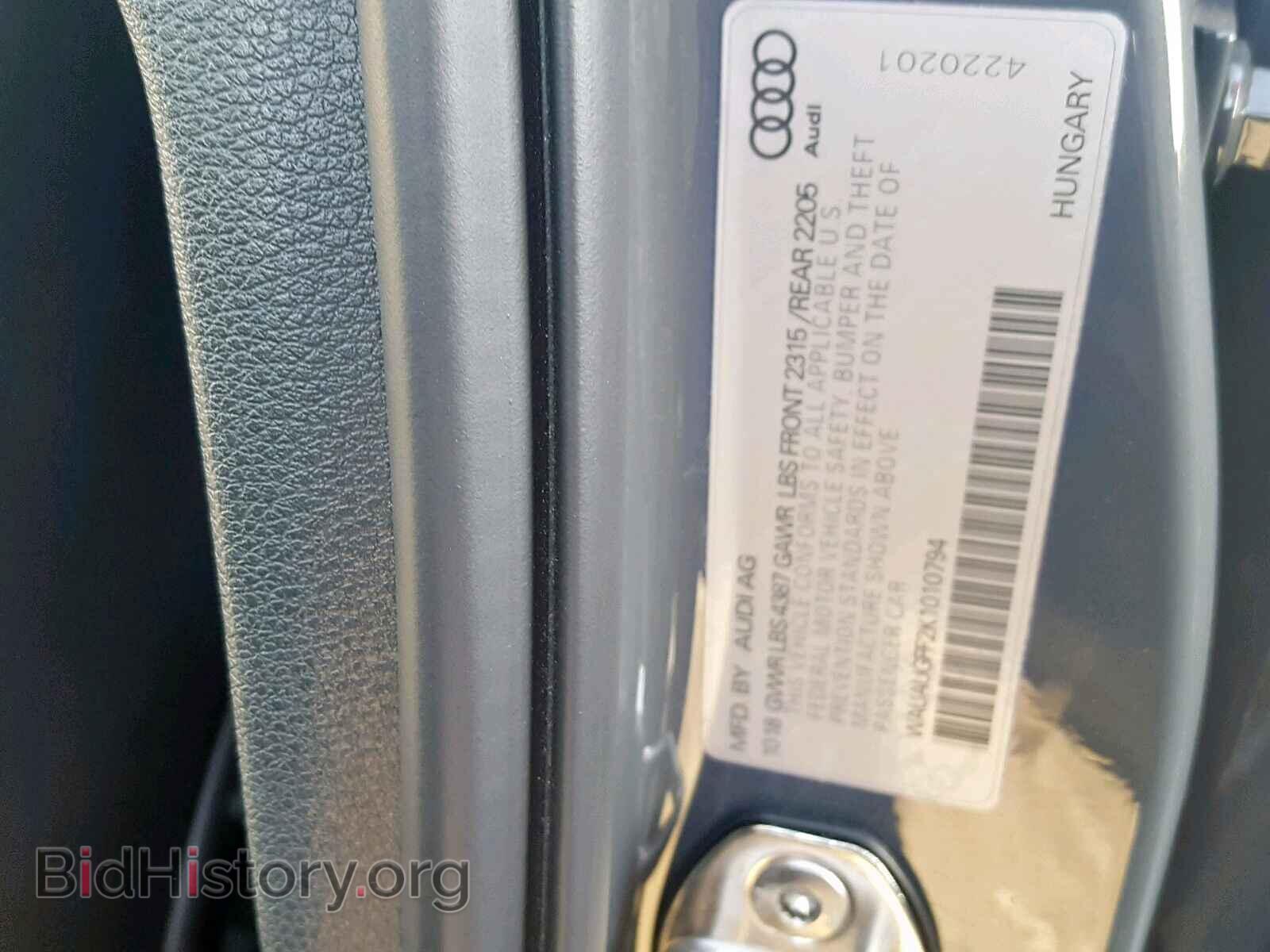 2019 AUDI A3 - VIN: WAUAUGFF2K1010794 - Photo 10