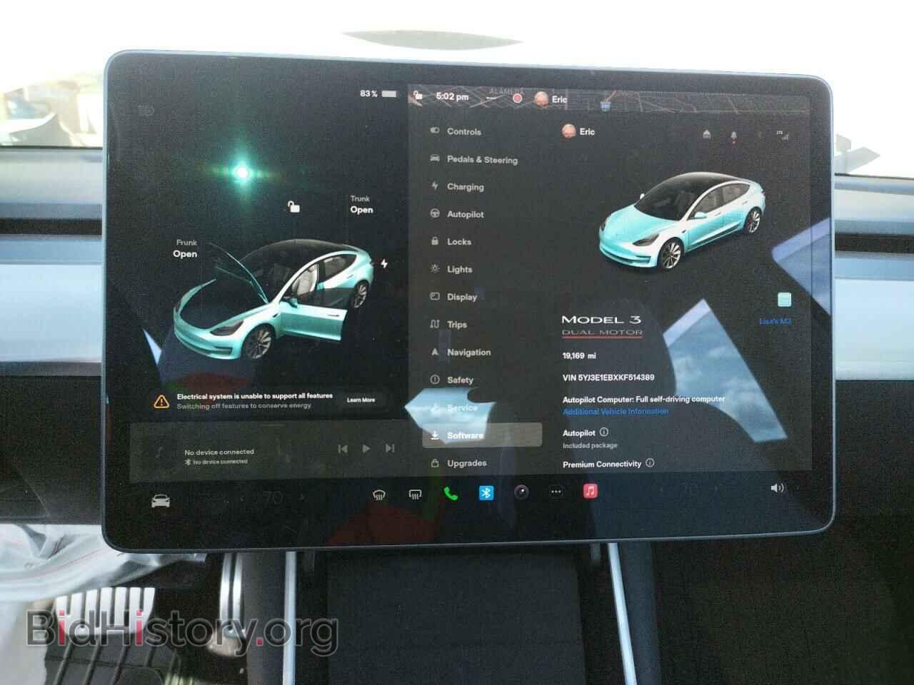 2019 TESLA MODEL 3 - VIN: 5YJ3E1EBXKF514389 - Photo 9