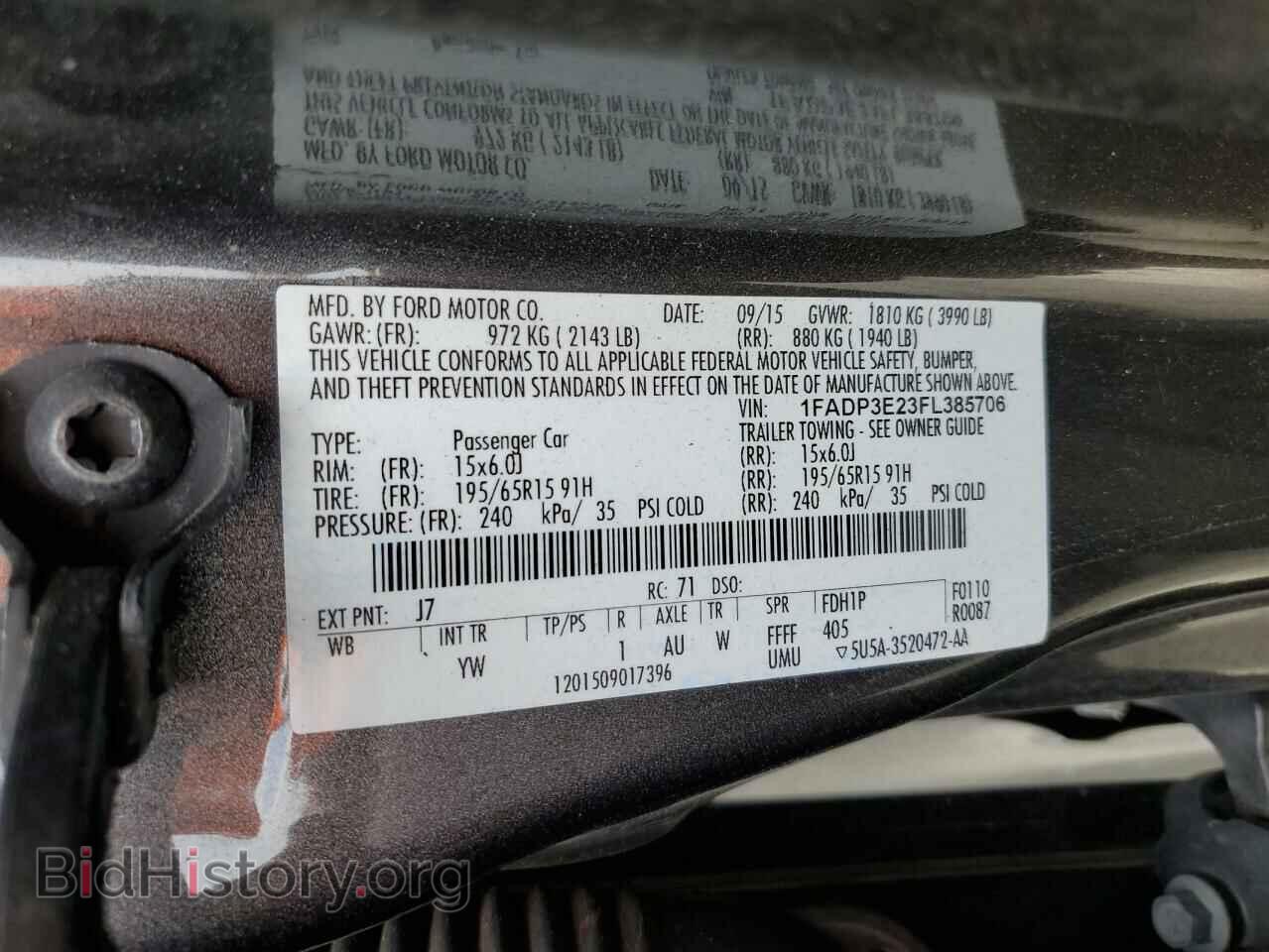 2015 FORD FOCUS - VIN: 1FADP3E23FL385706 - Photo 12