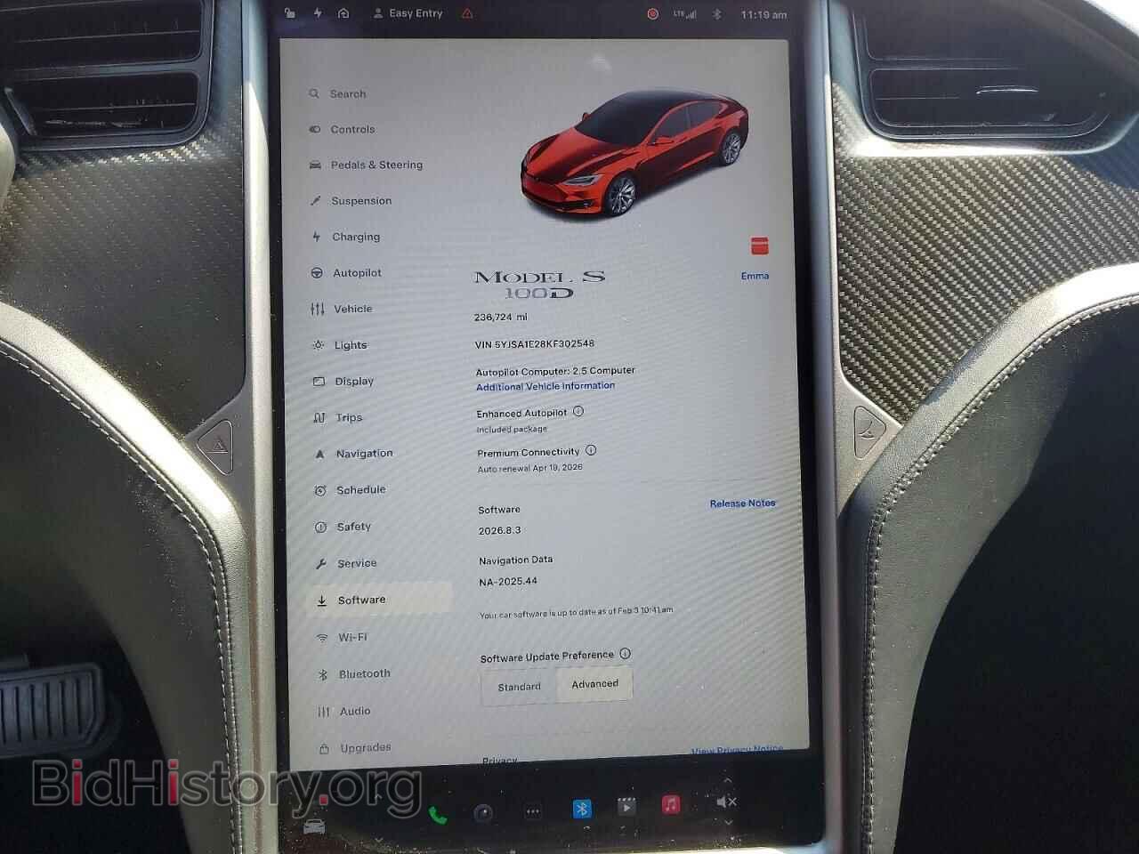 2019 TESLA MODEL S - VIN: 5YJSA1E28KF302548 - Photo 9