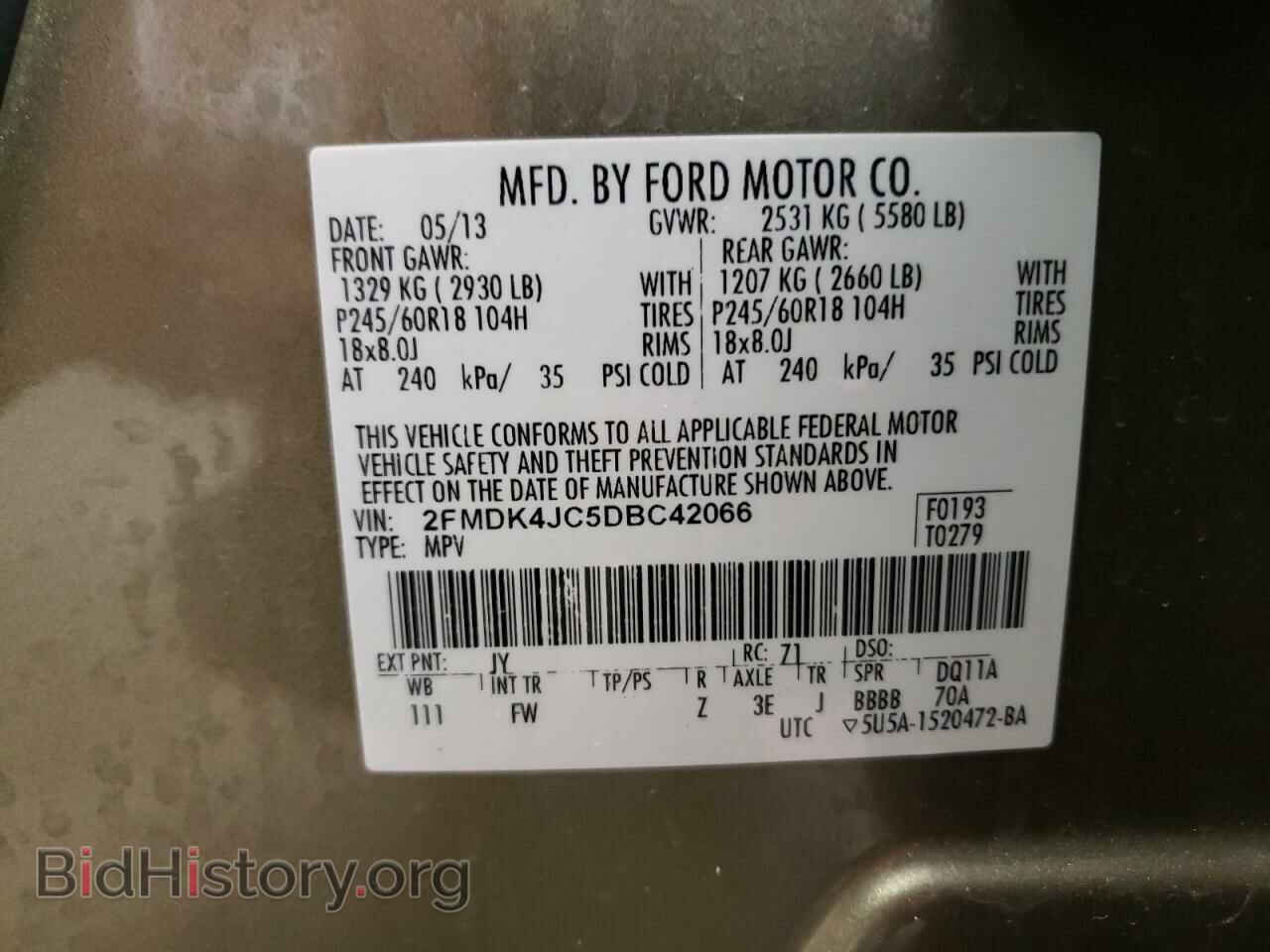 2013 FORD EDGE - VIN: 2FMDK4JC5DBC42066 - Photo 10