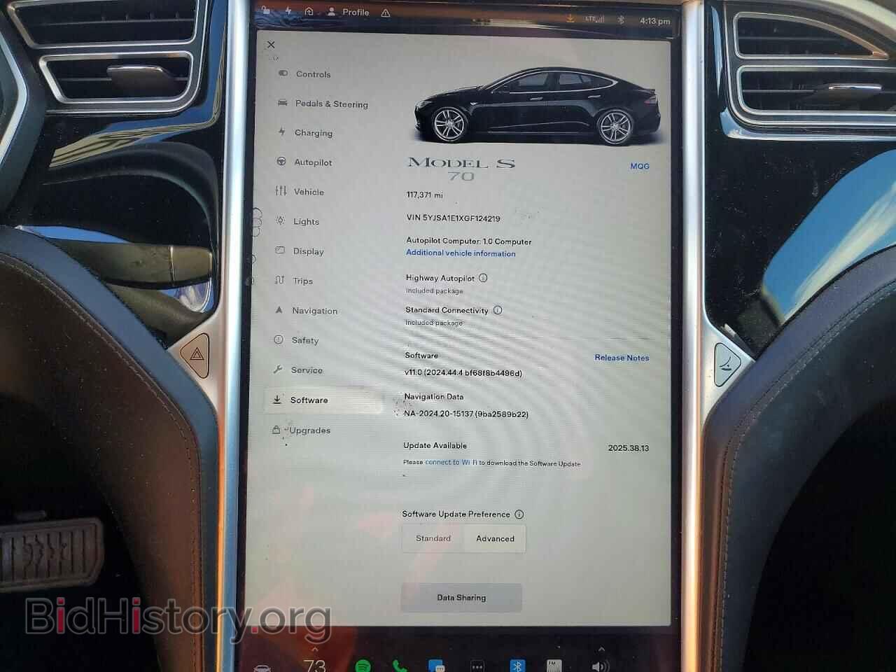 2016 TESLA MODEL S - VIN: 5YJSA1E1XGF124219 - Фото 9