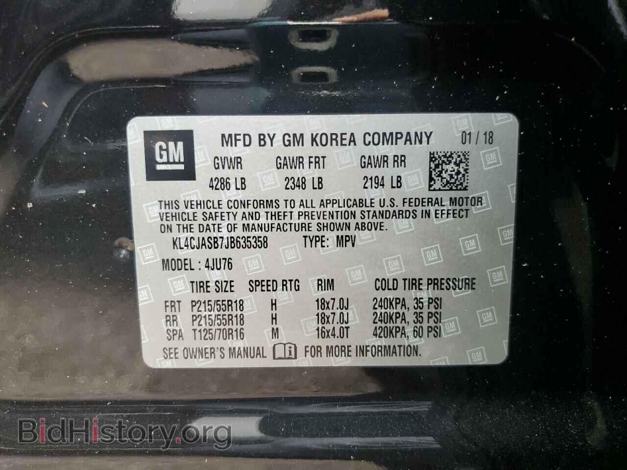 2018 BUICK ENCORE - VIN: KL4CJASB7JB635358 - Фото 14