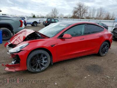 2023 Tesla MODEL 3, red — VIN LRW3E1FA0PC900004, Copart