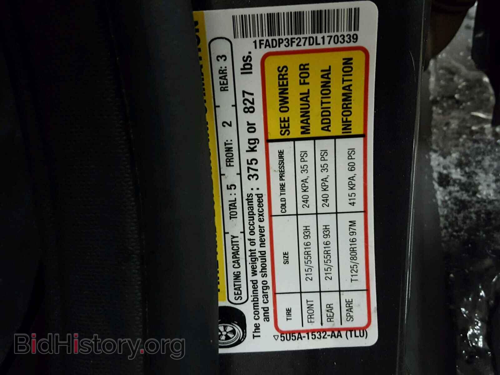 2013 FORD FOCUS - VIN: 1FADP3F27DL170339 - Photo 10