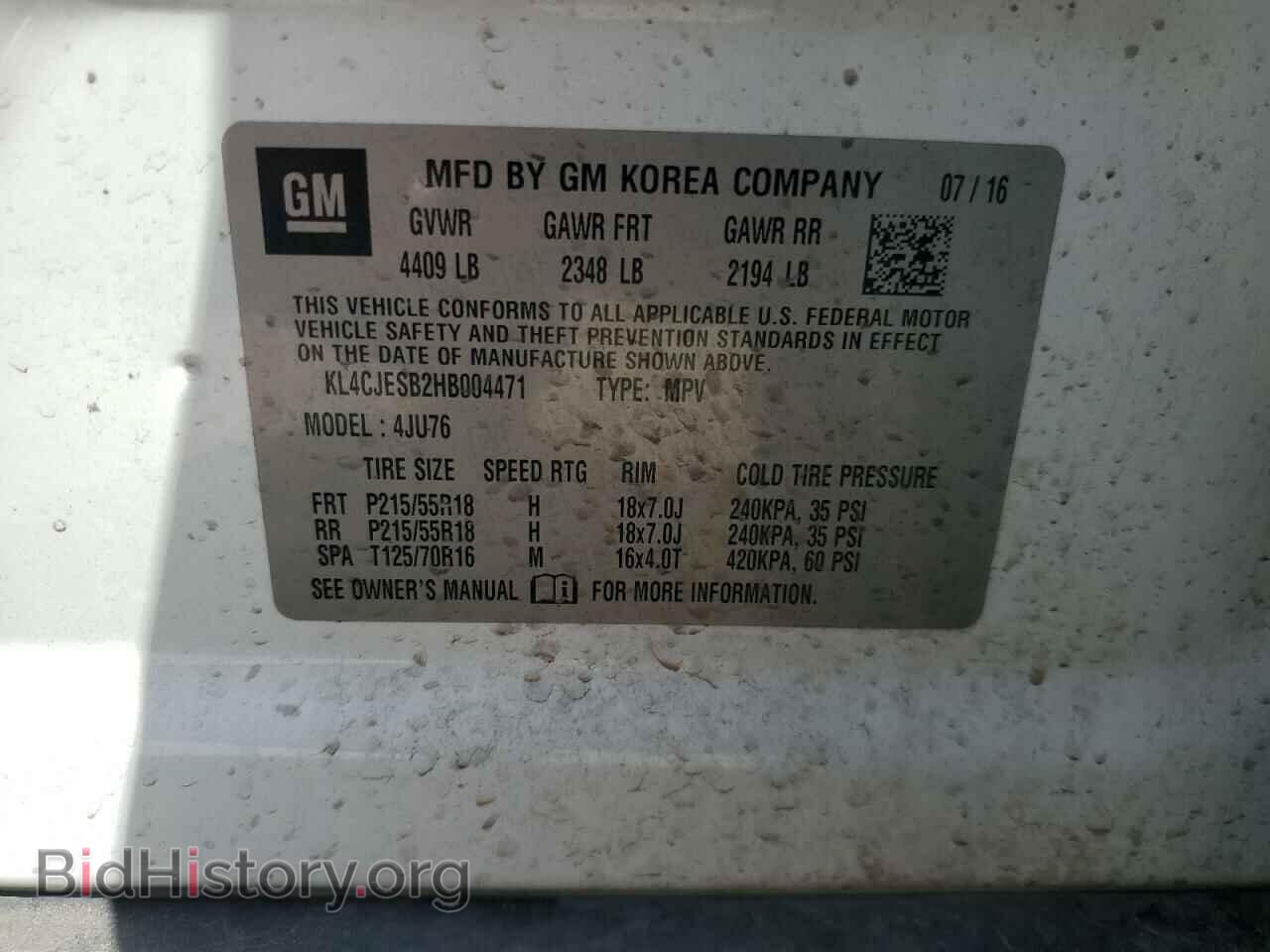 2017 BUICK ENCORE - VIN: KL4CJESB2HB004471 - Photo 12