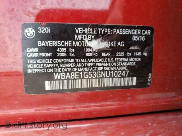2016 BMW 3 SERIES - VIN: WBA8E1G53GNU10247 - Фото 10