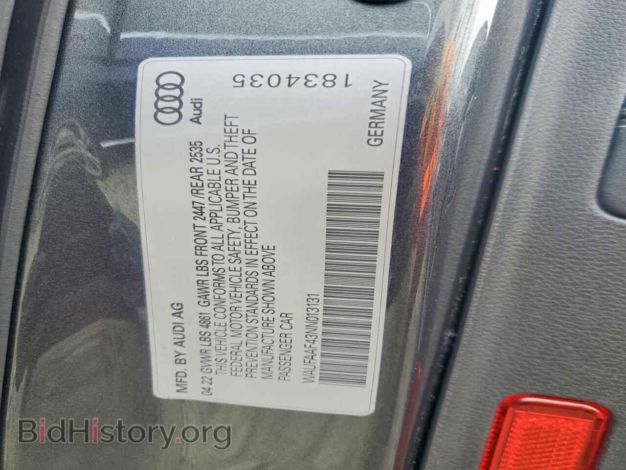 2022 AUDI A4 - VIN: WAUFAAF43NN013131 - Фото 12