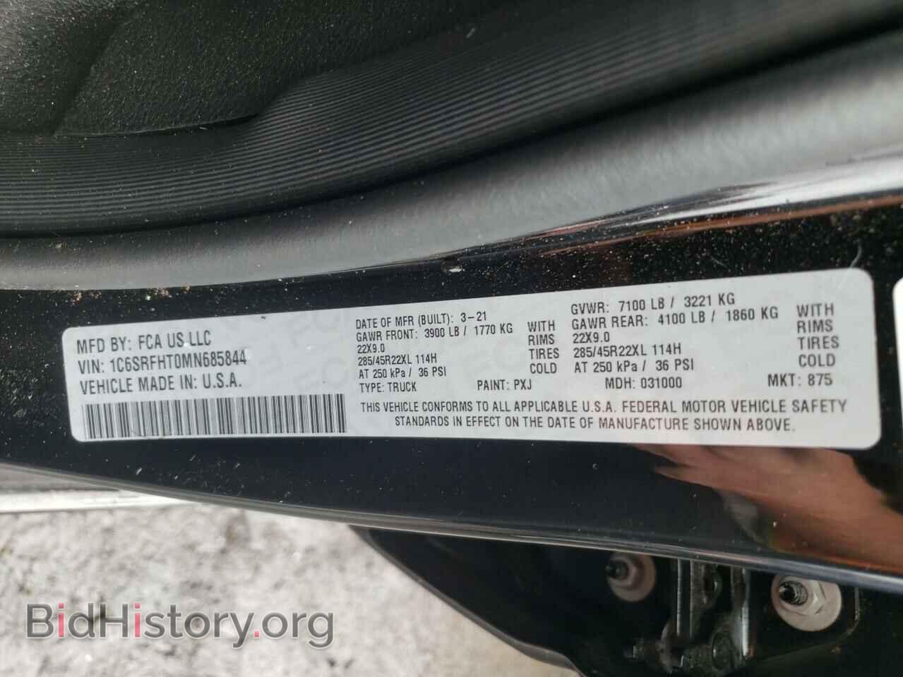 2021 RAM 1500 - VIN: 1C6SRFHT0MN685844 - Photo 10