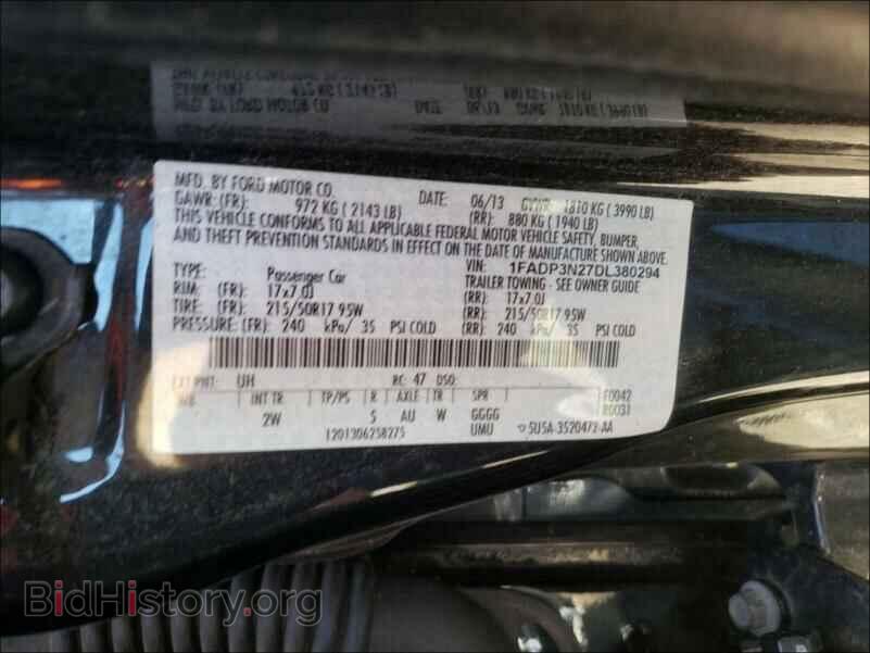 2013 FORD FOCUS - VIN: 1FADP3N27DL380294 - Фото 10