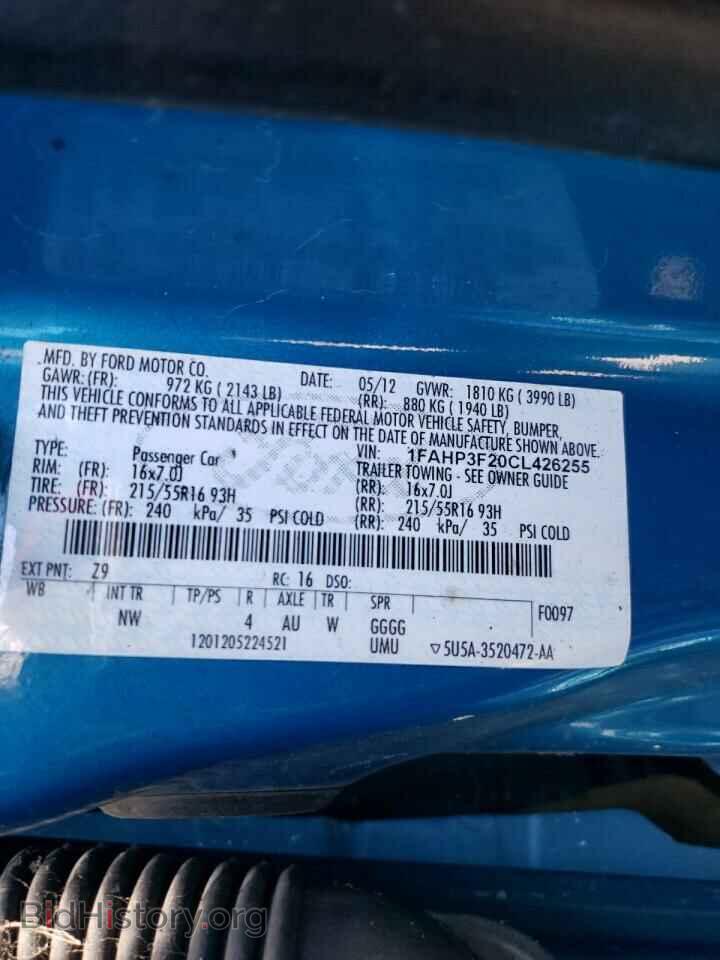2012 FORD FOCUS - VIN: 1FAHP3F20CL426255 - Photo 12